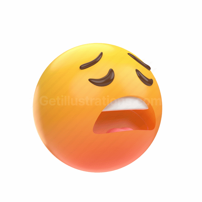 emoticon, emoji, sticker, face, unhappy, tired, right